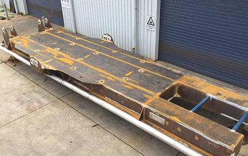 Metal Components Laid out On the Ground — Fabrication & Engineering in Moranbah, QLD